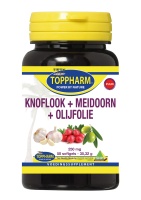 Knoflook + meidoorn + olijfolie puur 250 mg